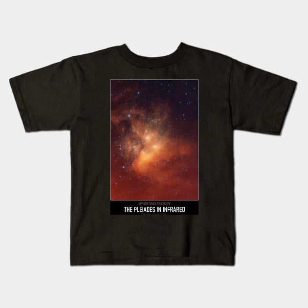 High Resolution Astronomy The Pleiades in Infrared Kids T-Shirt by tiokvadrat